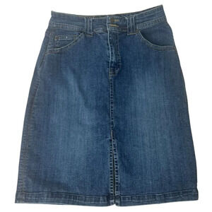 St‎ Johns Bay Long Denim Skirt 5 Pocket Size 4